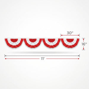 Canada Day Red and White Bunting Banner - 11 ft