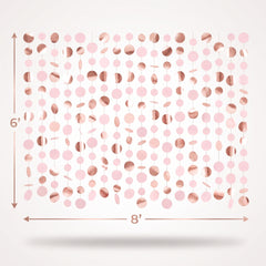 Rose Gold Circle String Backdrop Decoration