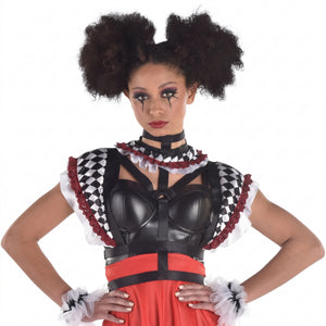 Twisted Circus Harness, Black/White/Red, L/XL - Halloween Costume Accessory