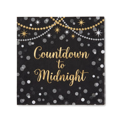 Midnight Hour New Year's Eve Beverage Napkins - 5 In. X 5 In.