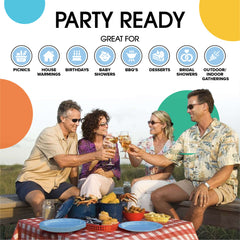 7 In. Light Blue Paper Plates | Case of 1000