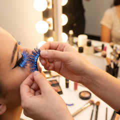 Royal Blue Tinsel Self-Adhesive False Eyelashes