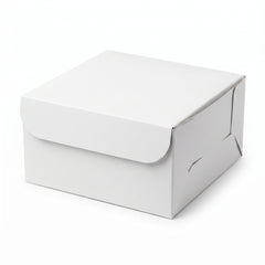White Square Cake Box - 10x10x5 Inches