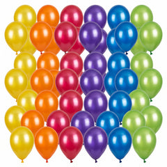 Assorted Pearl Latex Balloons - 72 Pack (12")