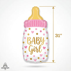 Baby Girl Bottle Foil Super Shape Balloon
