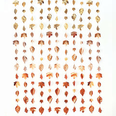 Elegant Metallic Leaves Backdrop for Thanksgiving Celebrations