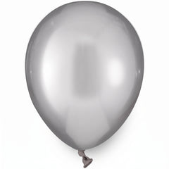 Luxaire Premium Satin Silver Latex Balloons, 5-Inch, 50-Pack