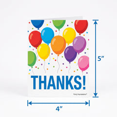 Colorful Balloon Thank You Card