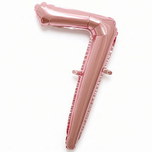 Rose Gold Script Number 7 Foil Balloon - 8-Inch, Air-Filled