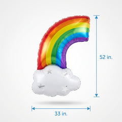 AirLoonz Rainbow Foil Balloon with Stars