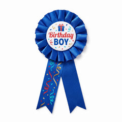"Birthday Boy" Award Ribbon - Festive Blue Accessory