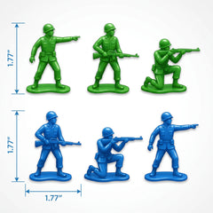 Mega Value Army Men Figurine Pack - Blue & Green, 100 Pieces