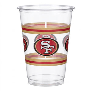 San Francisco 49ers NFL Plastic Cups, 25-Pack