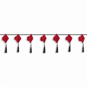 Red Felt Graduation Cap Garland
