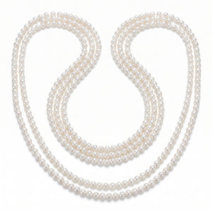 Hollywood Pearl Bead Necklaces - Set of 4