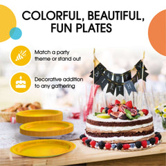 7 In. Yellow Paper Plates - 50 Ct.