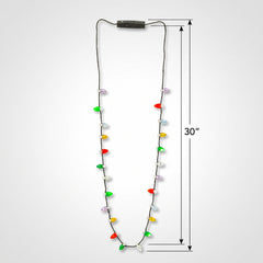 Light-Up Christmas Bulb Necklace - Festive Wearable Holiday Jewelry