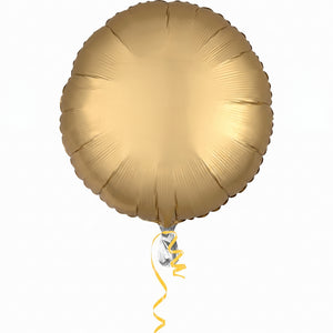 Elegant Satin Gold Circular Foil Balloon - 18 Inch