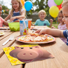 Toy Story 4 Lunch Napkins - 6.5 In. x 6.5 In. - Hamm & Friends Design, 16-Pack