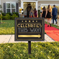 Hollywood Awards Night "Celebrities This Way" Yard Stake Sign