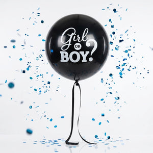 "Girl or Boy?" Gender Reveal Confetti Balloon - 24-Inch