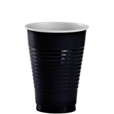 12 Oz. Black Plastic Cups | 20 Count