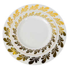 10.25 In. Gold Splash Design Plates | 10 Count