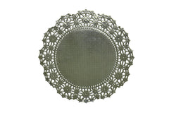 10 In. Round Silver Foil Doilies | 6 Count