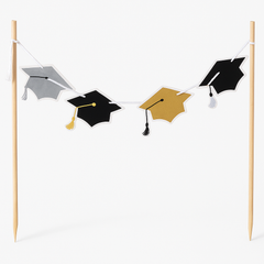 Graduation Cap Garland Cake Topper