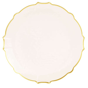 10 In. Rosè/Gold Petal Plates | 20 Count