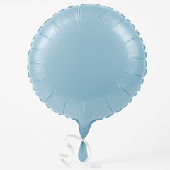 Pastel Blue Round Foil Balloon - 18 Inches