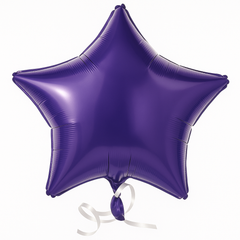 Purple Star Metallic Foil Balloon - 18 Inch