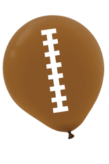 Football-Themed Latex Balloons, 12-Inch, 6-Pack