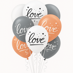 Romantic Navy Bride "Love" Latex Balloons - 12", 15 Pack