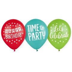 "A Reason to Celebrate" Birthday Latex Balloons, 12-Inch, 15-Pack