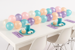 Vibrant Latex Balloon Table Runner Kit - 6 ft