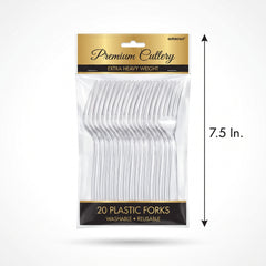 Premium Clear Plastic Forks - Extra Heavy Weight - 7.5 in.