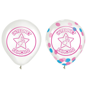 Internet Famous Confetti Latex Balloons - 12" | 6 Count