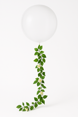 Elegant Floral Balloon Tail Accessory, 6-ft