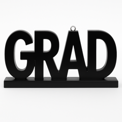 "GRAD" Die-Cut Balloon Weight for Graduation Celebrations