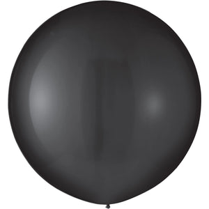 Luxaire Premium Black Latex Balloons - 24" | 4 Count