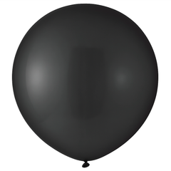 Elegant Black Latex Balloons - 24" (4 Pack)