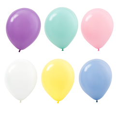 Assorted Pastel Latex Balloons - 12-Inch, 72-Pack