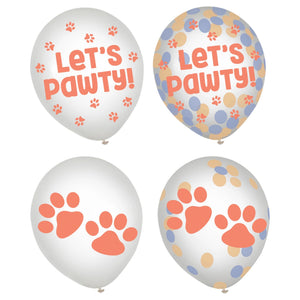 Let's Pawty! Latex Balloons for Kids Birthday