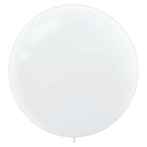 Classic White 24" Latex Balloons, 4-Pack