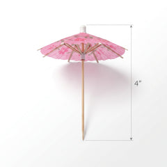 Multicolour Parasol Cocktail Picks - 100 Pack
