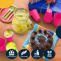 Little Gym - 12 Oz. Cerise Plastic Cups | 100 Count