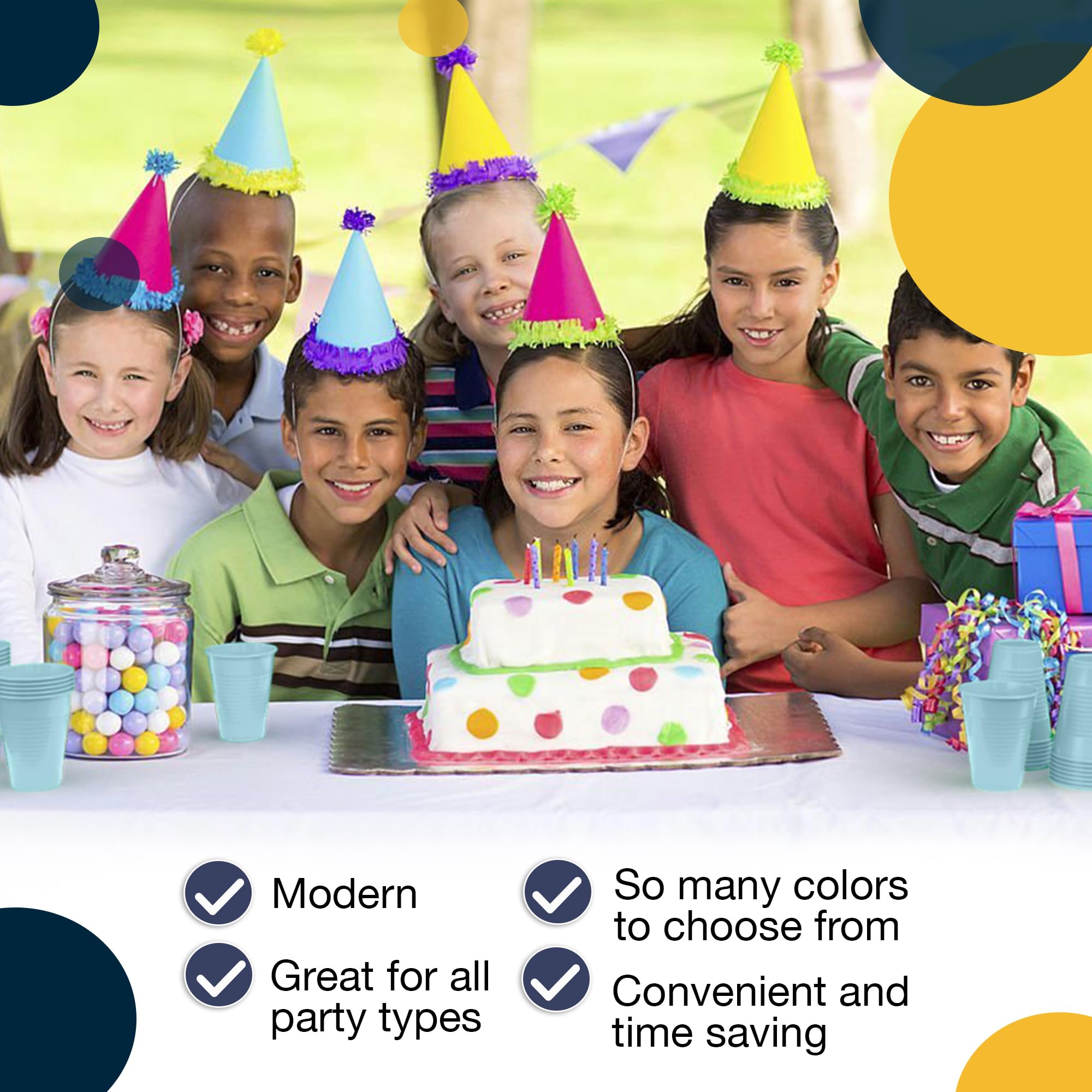 12 Oz. Light Blue Plastic Cups | 50 Count