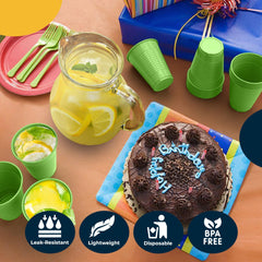 Little Gym - 12 Oz. Lime Green Plastic Cups | 100 Count