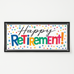 "Happy Retirement!" Multi-Colored Celebration Banner